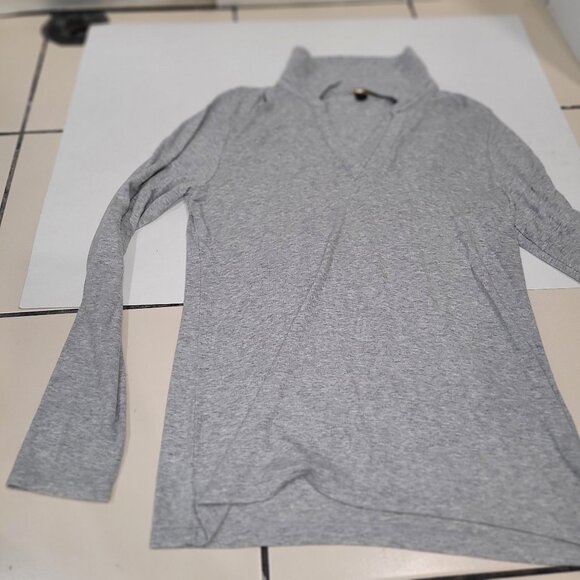 Magaschoni collared V-neck sweater Gray Size L  Long Sleeve - Picture 1 of 5
